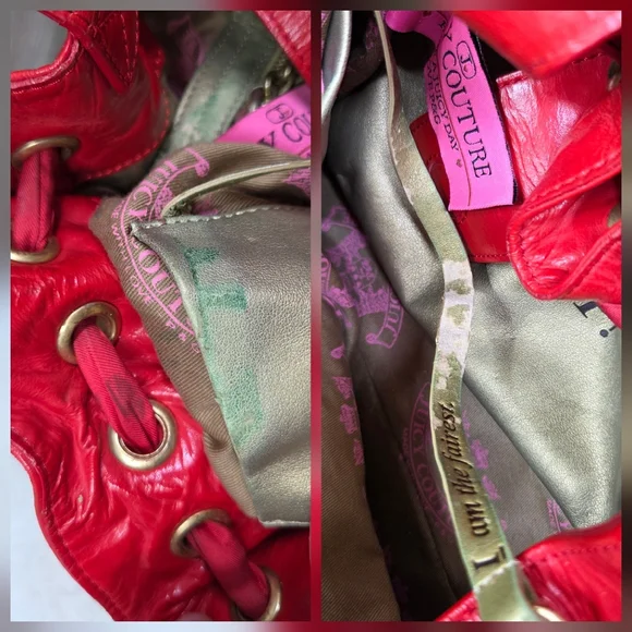 RARE Y2K Juicy Couture Cherry Velour Terry Daydreamer Weekender Bag Cherries - Picture 14 of 16